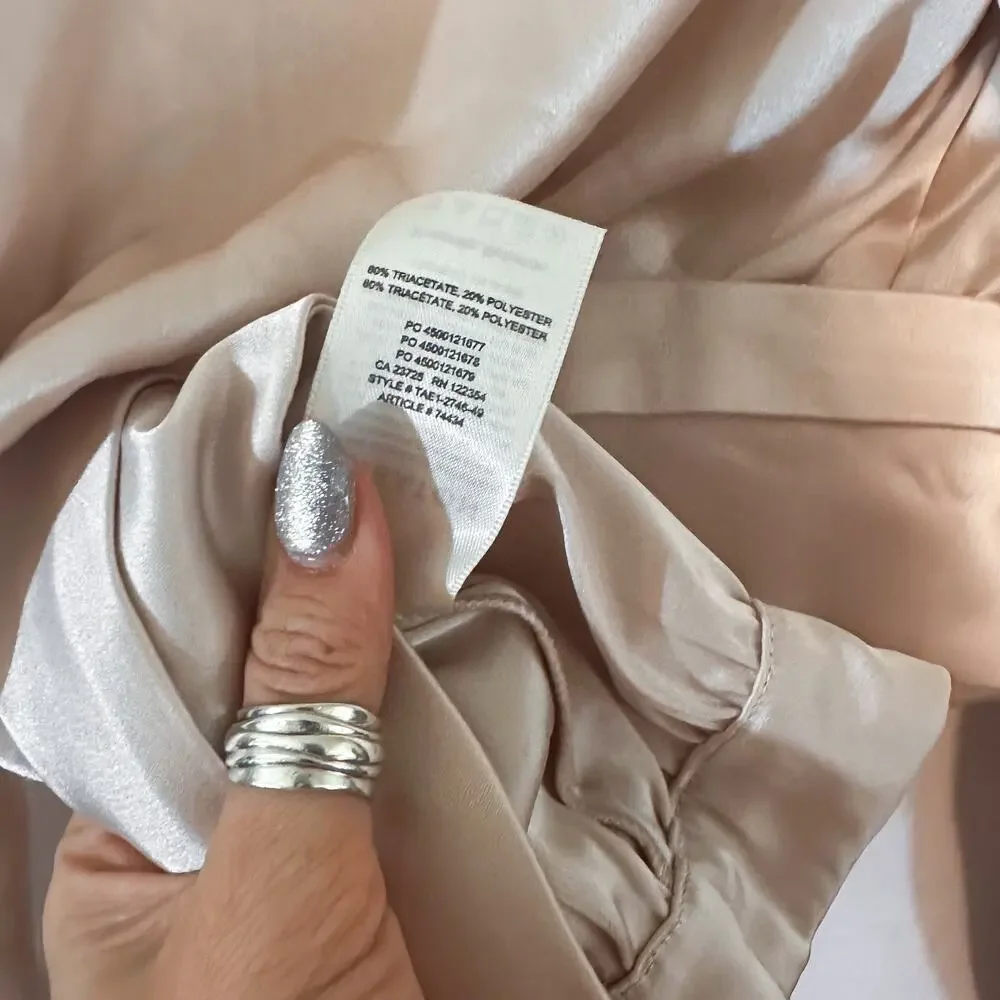 ARITZIA Babaton Davis Wrap Long Sleeve Crop Pink Blouse Sz. S - Picture 5 of 5